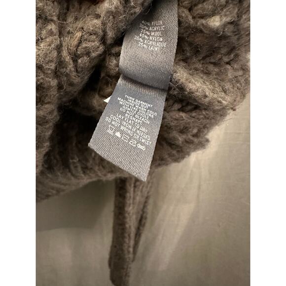 Aerie Womens Gray Knit Mock Turtleneck Sweater Medium Nylon Acrylic Wool blend - Picture 8 of 9